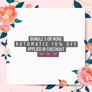 ✨15% of 3 or more✨